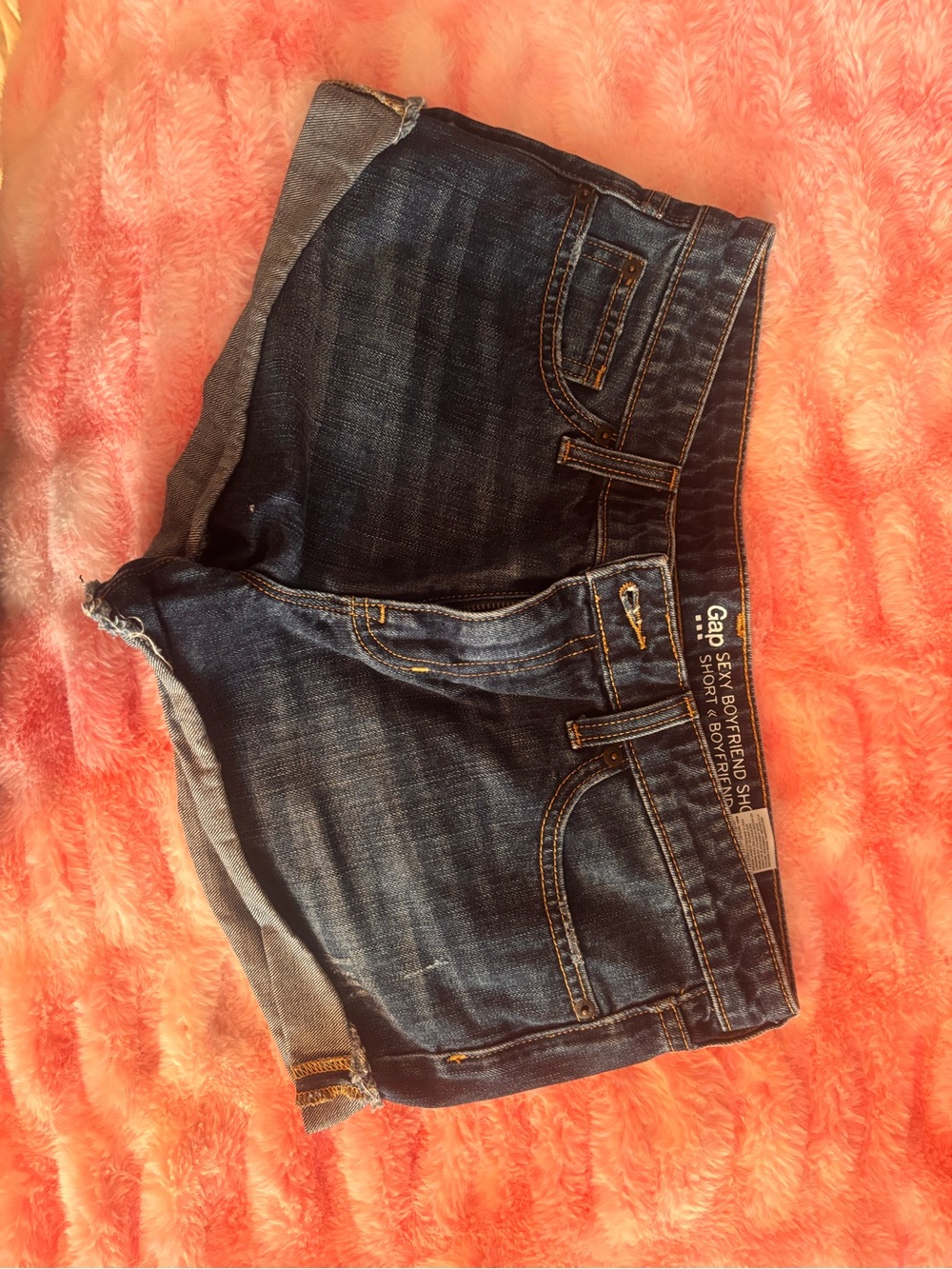 GAP Dark Blue Women's Denim Shorts - Classic Boyfriend Fit